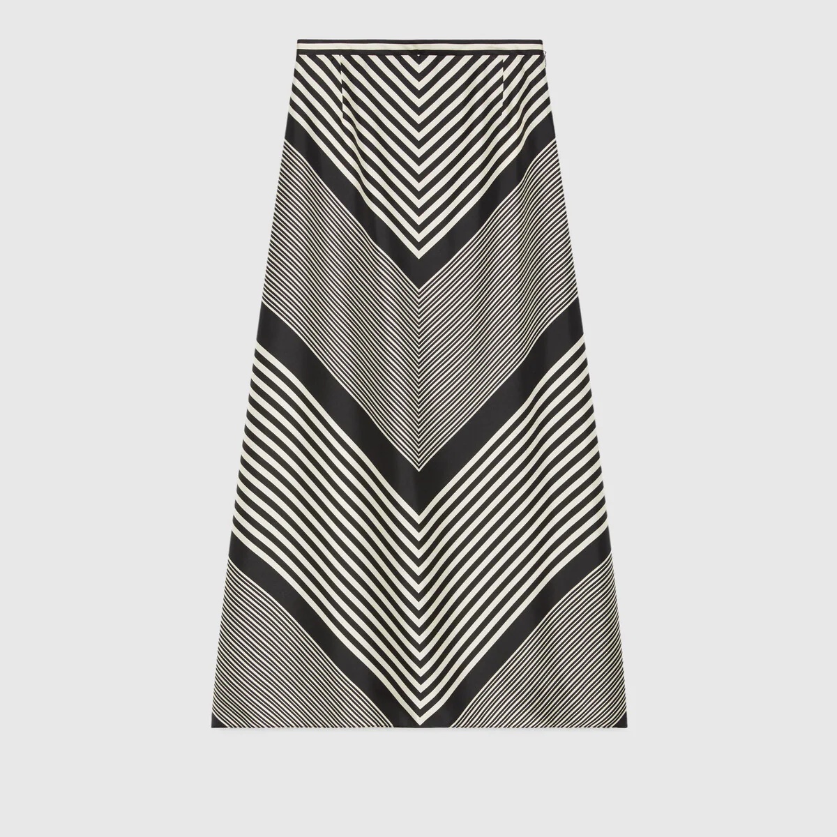 Diagonal print silk skirt - 1