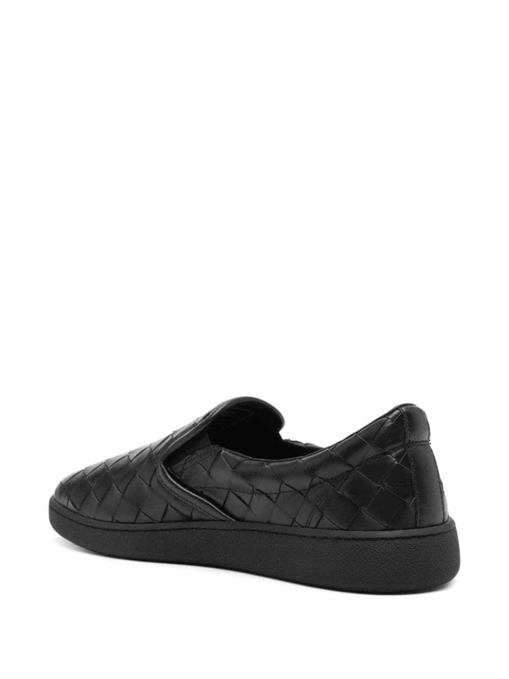 interwoven leather slip-on sneakers - 3