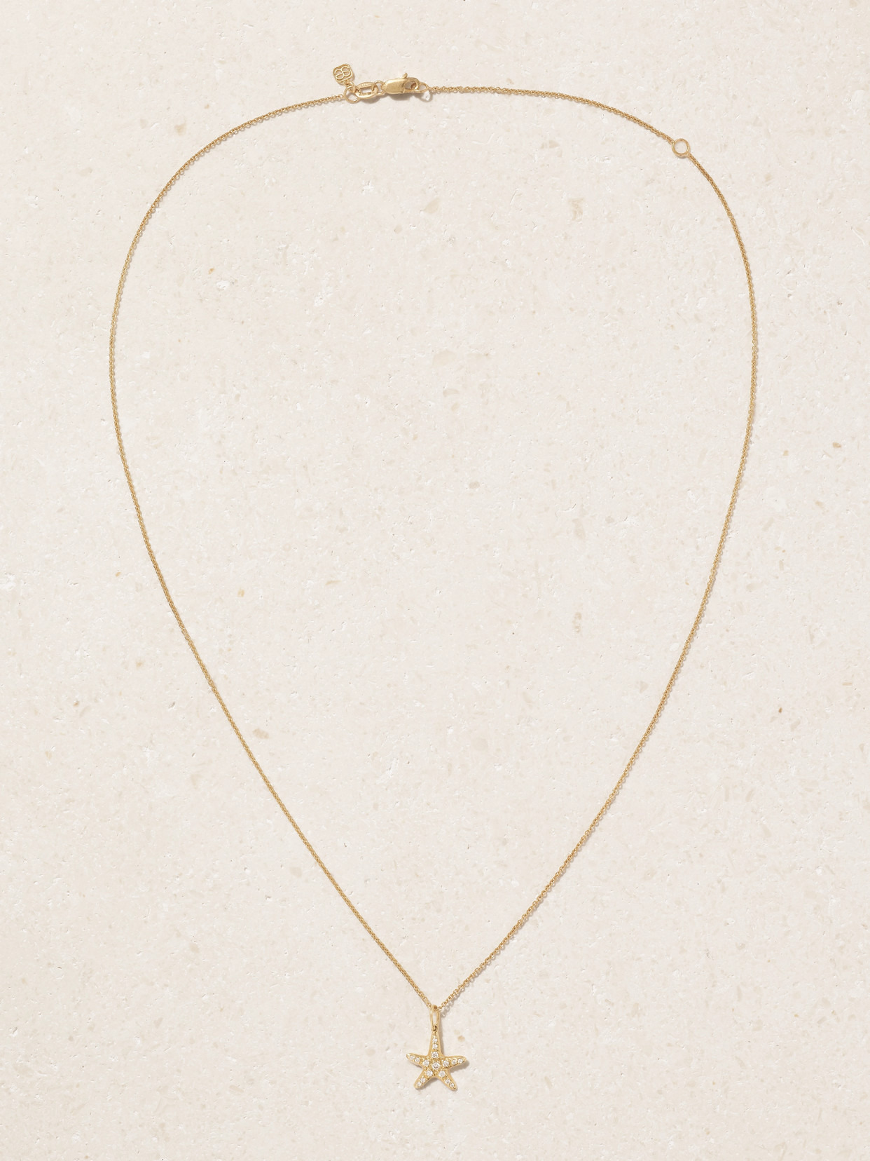 Starfish 14-karat Gold Diamond Necklace - 4
