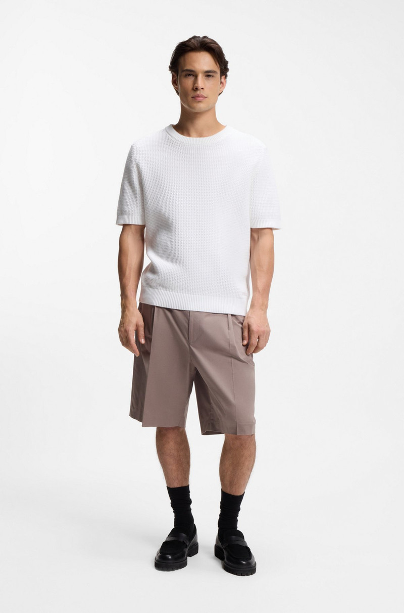 HUGO WAFFLE-KNIT SWEATER IN COTTON outlook