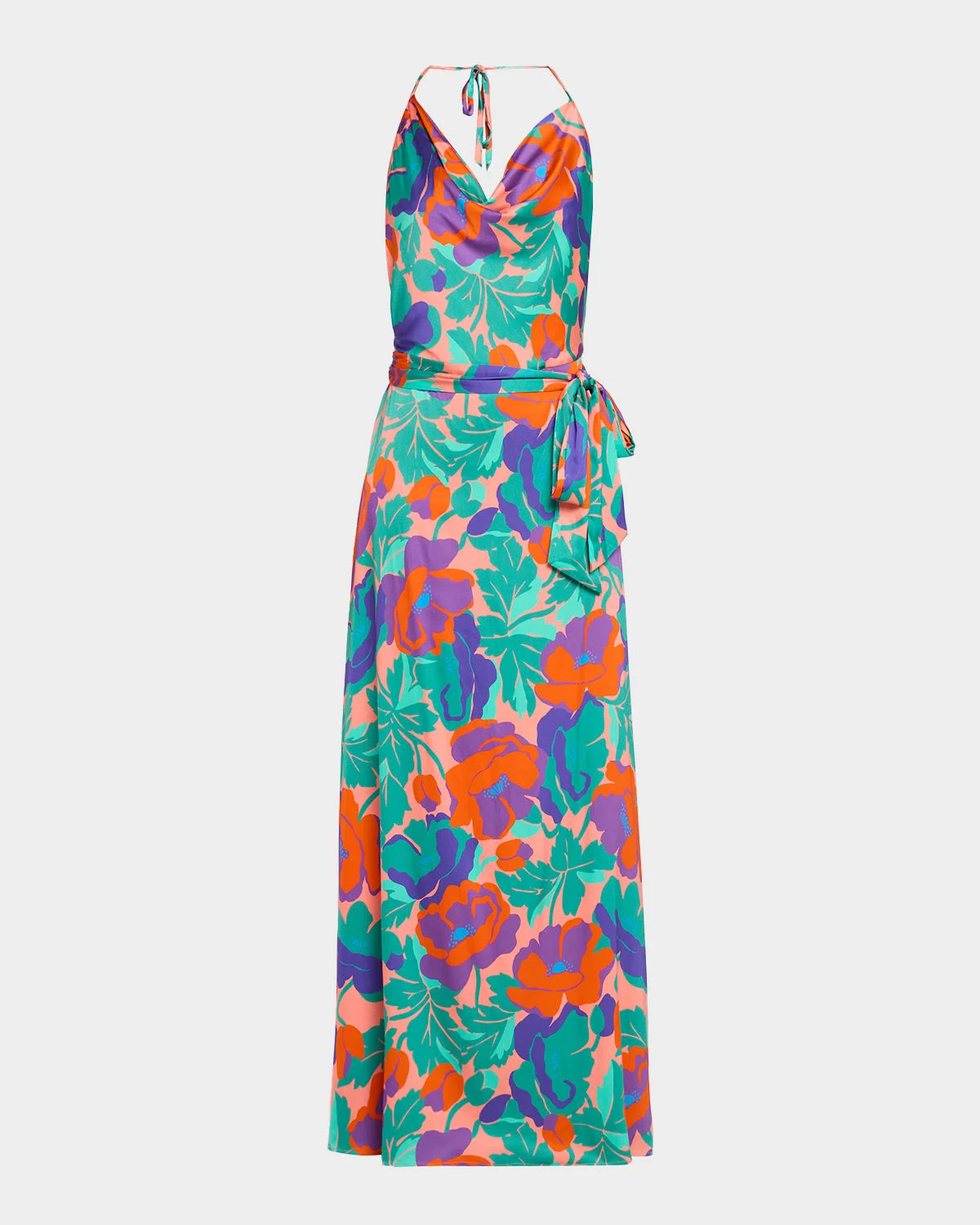 Corrine Floral-Print Column Gown - 1