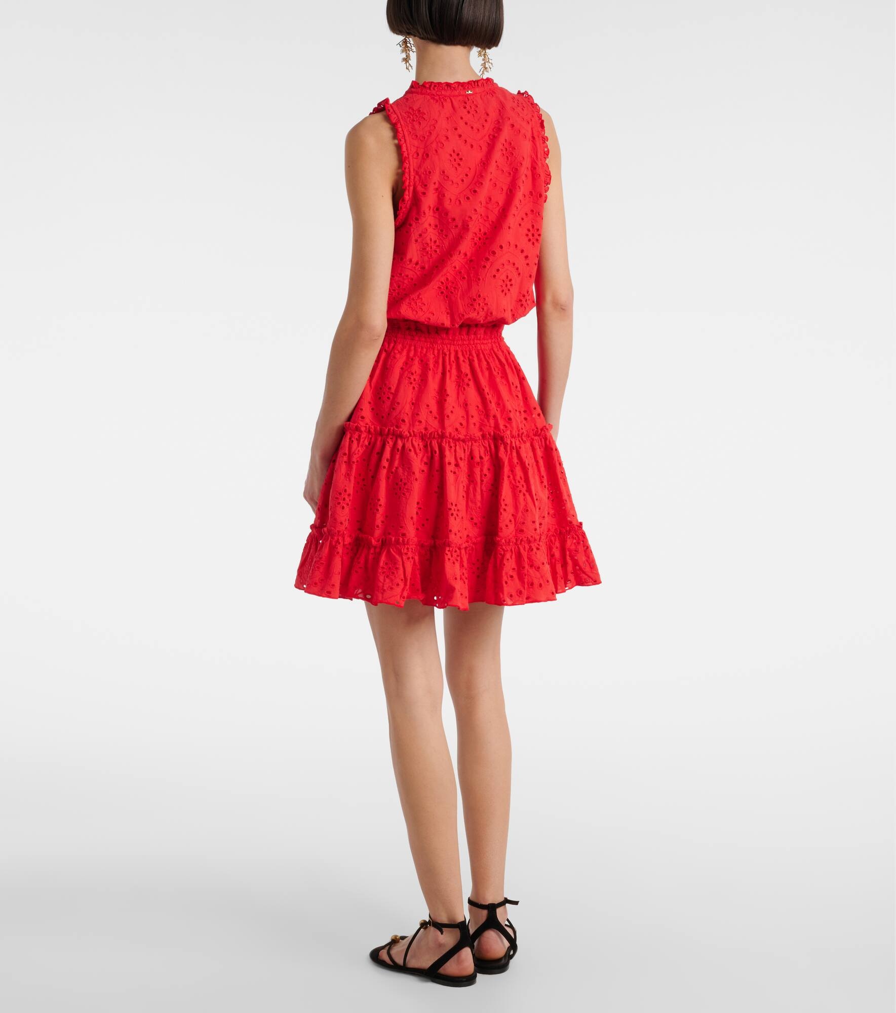 Clara broderie anglaise cotton minidress - 3