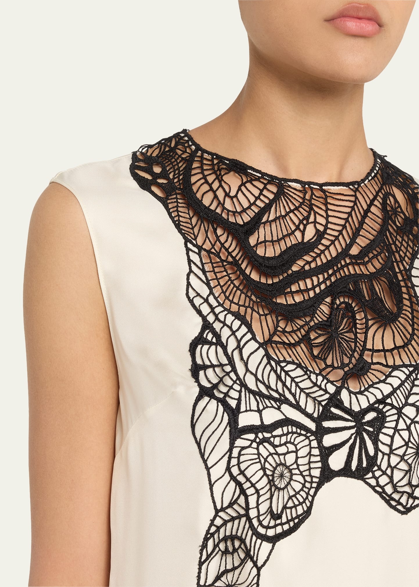 Uma Sleeveless Lace-Embellished Maxi Dress - 5