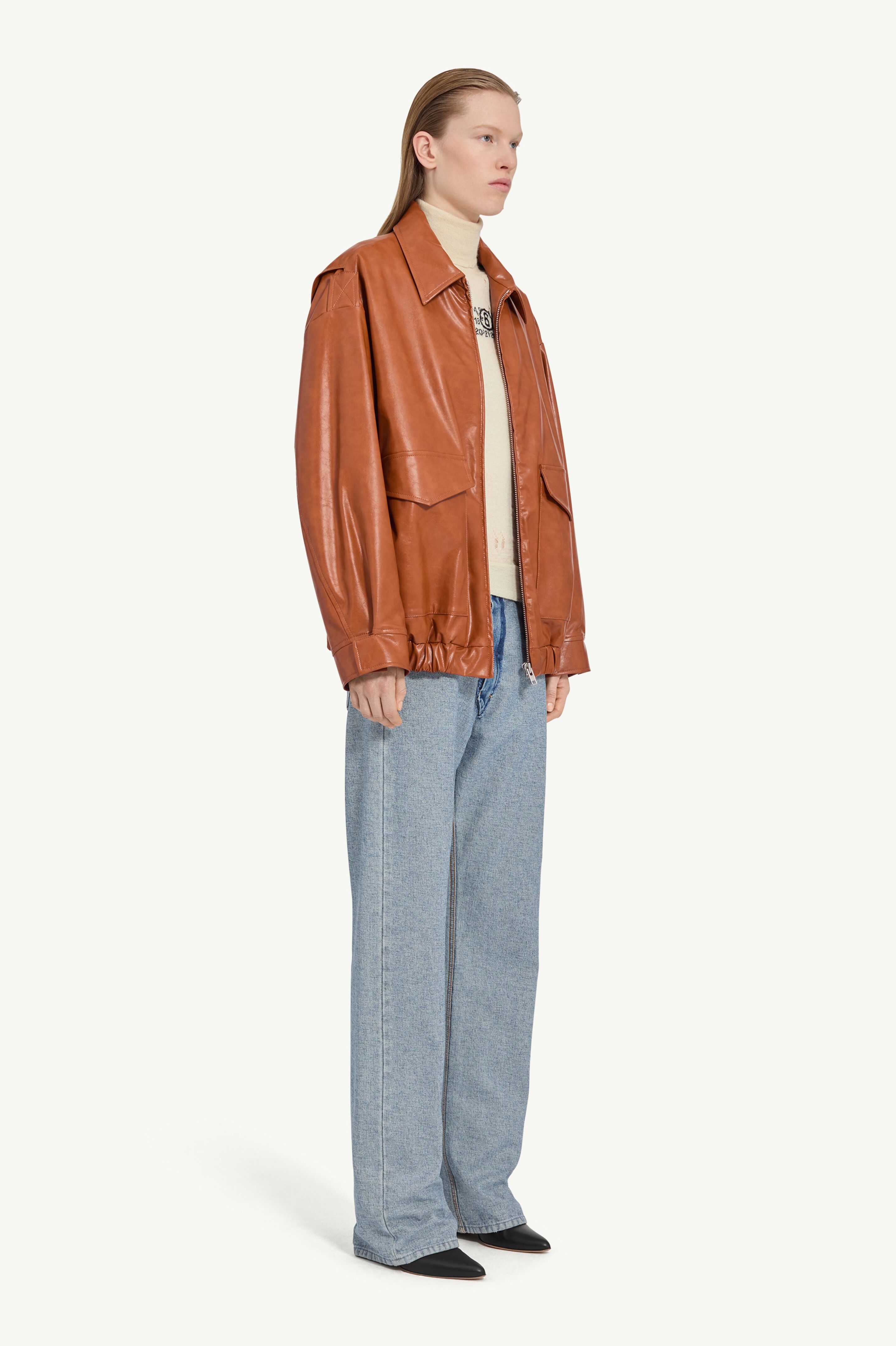 Faux leather jacket - 3