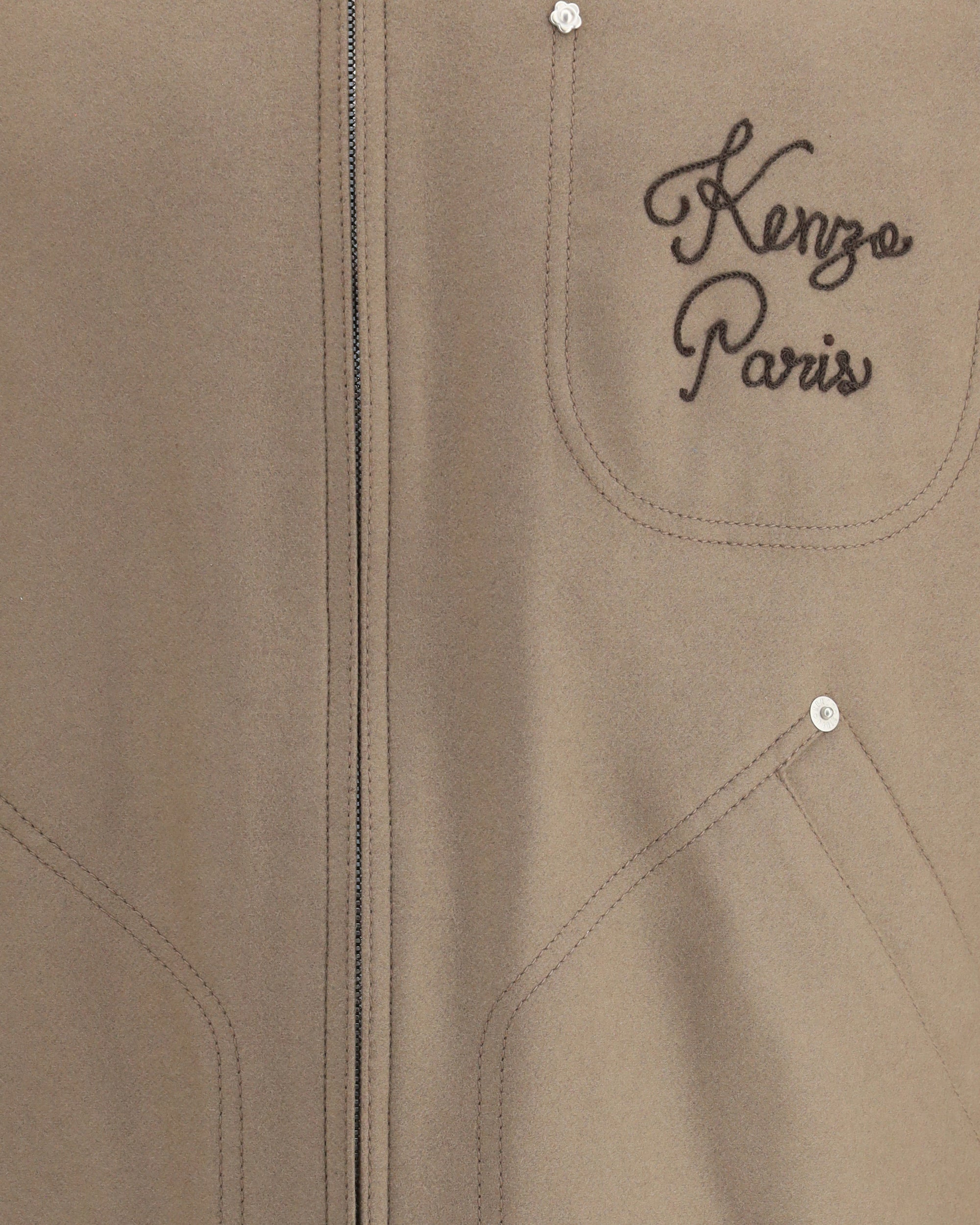 Wool and leather college Jacket - 3