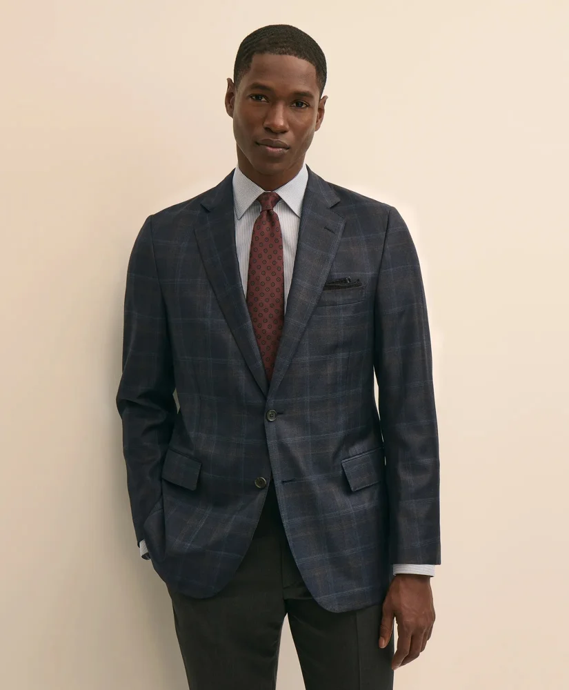 Classic Fit Wool Check Sport Coat - 1