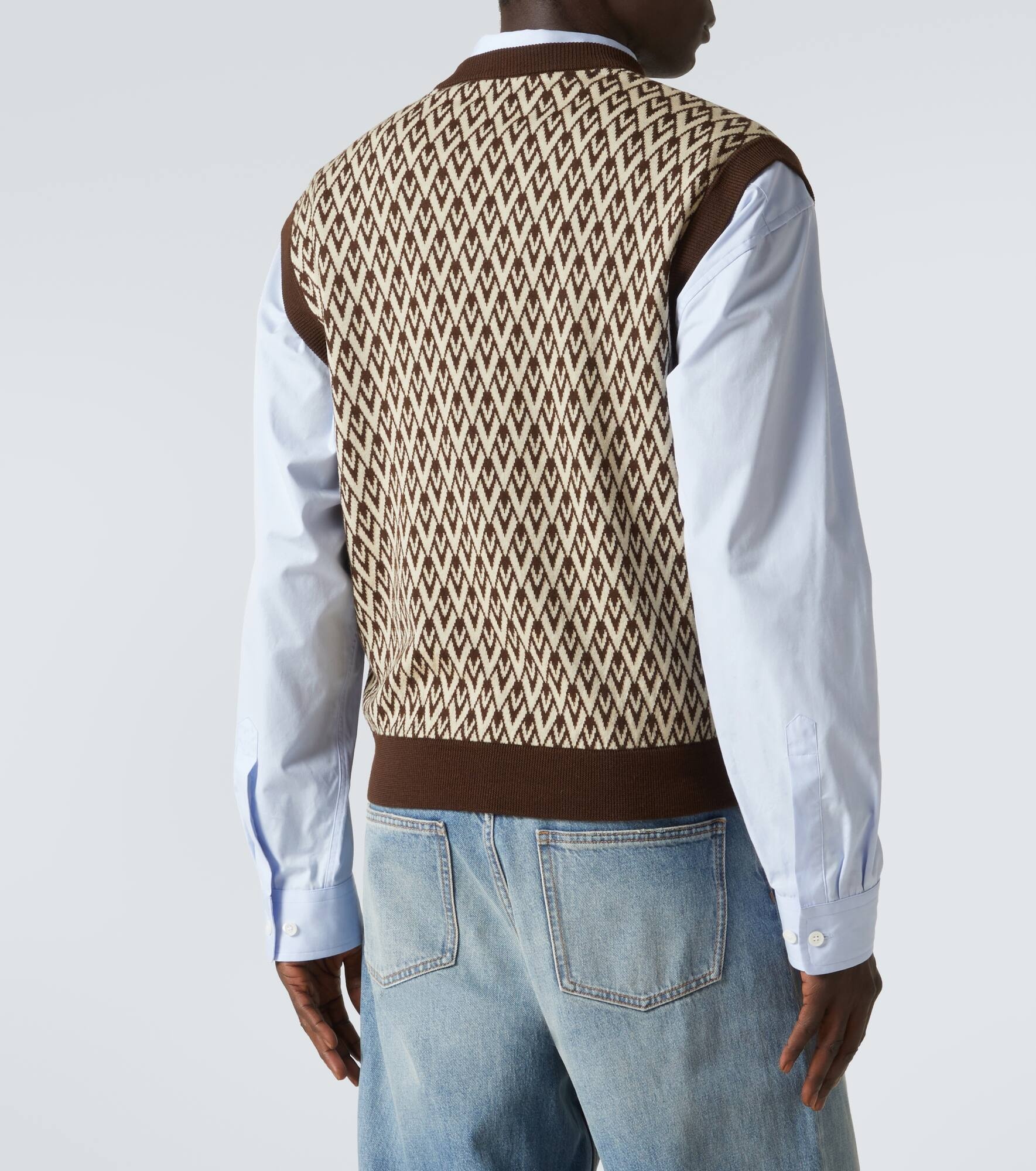 Toute La V virgin wool sweater vest - 4