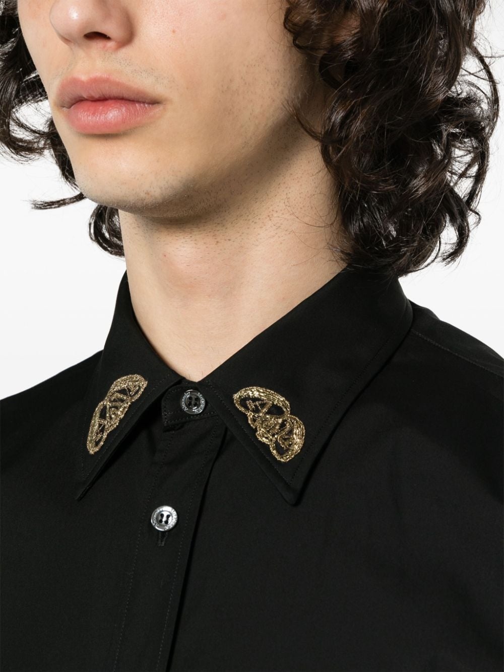Seal-embroidered shirt - 5