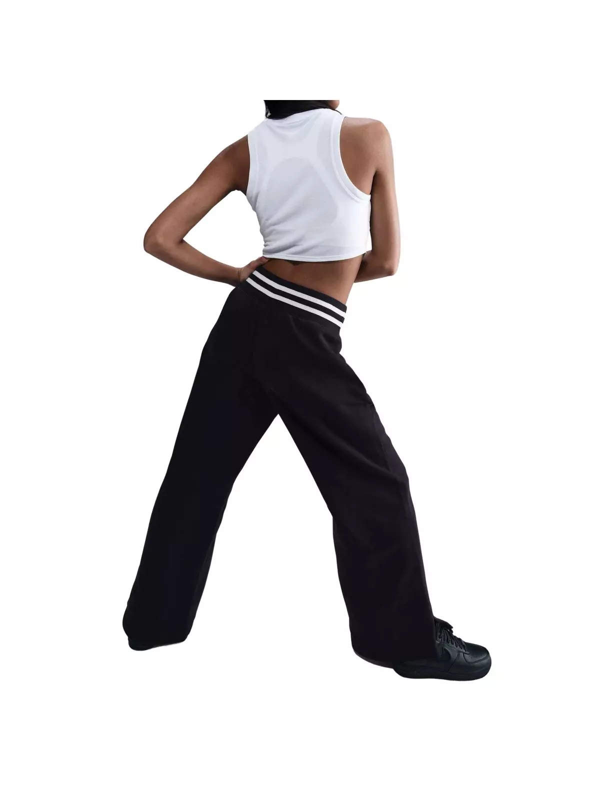 Women's Sportswear Phoenix Fleece Oversized Crewneck Sweat Pants-Black - 2