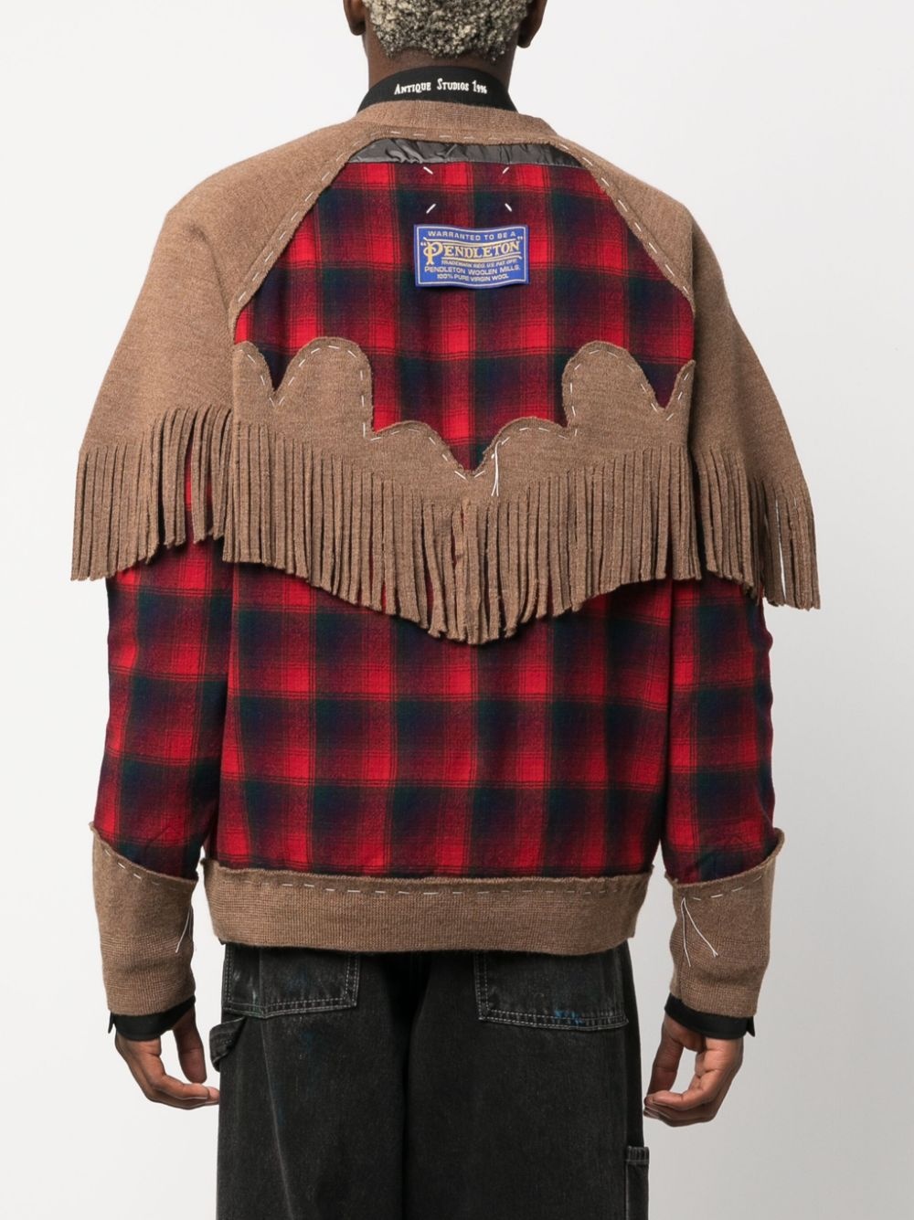 x Pendleton fringe-trim wool cardigan - 4