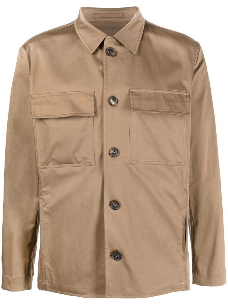 long-sleeve stretch-cotton shirt 1
