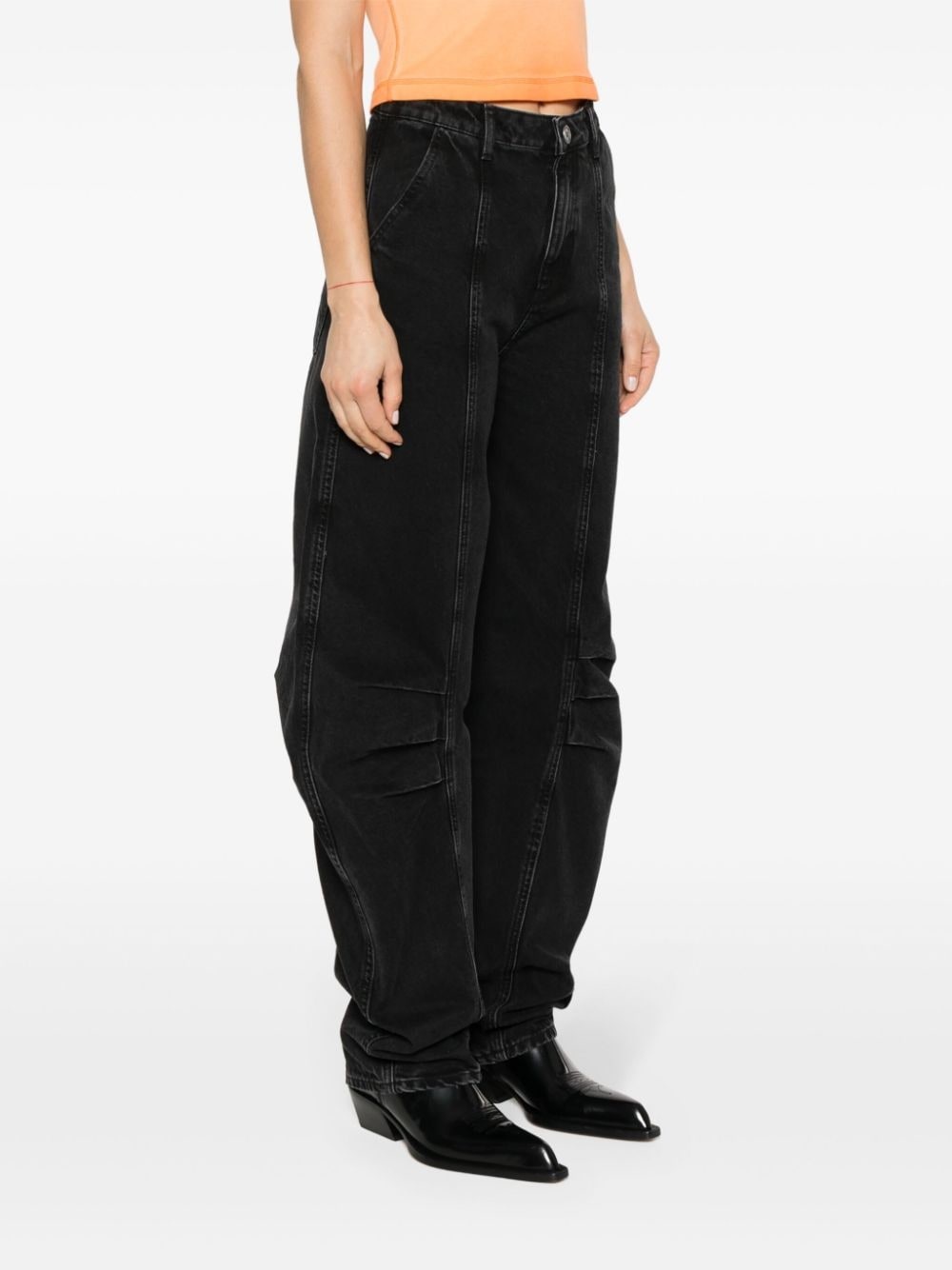 tapered-leg organic cotton jeans - 3