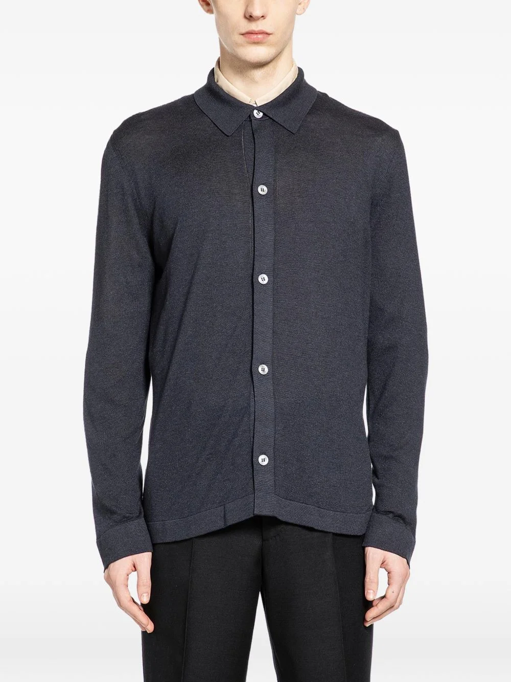 buttoned knitted shirt - 1