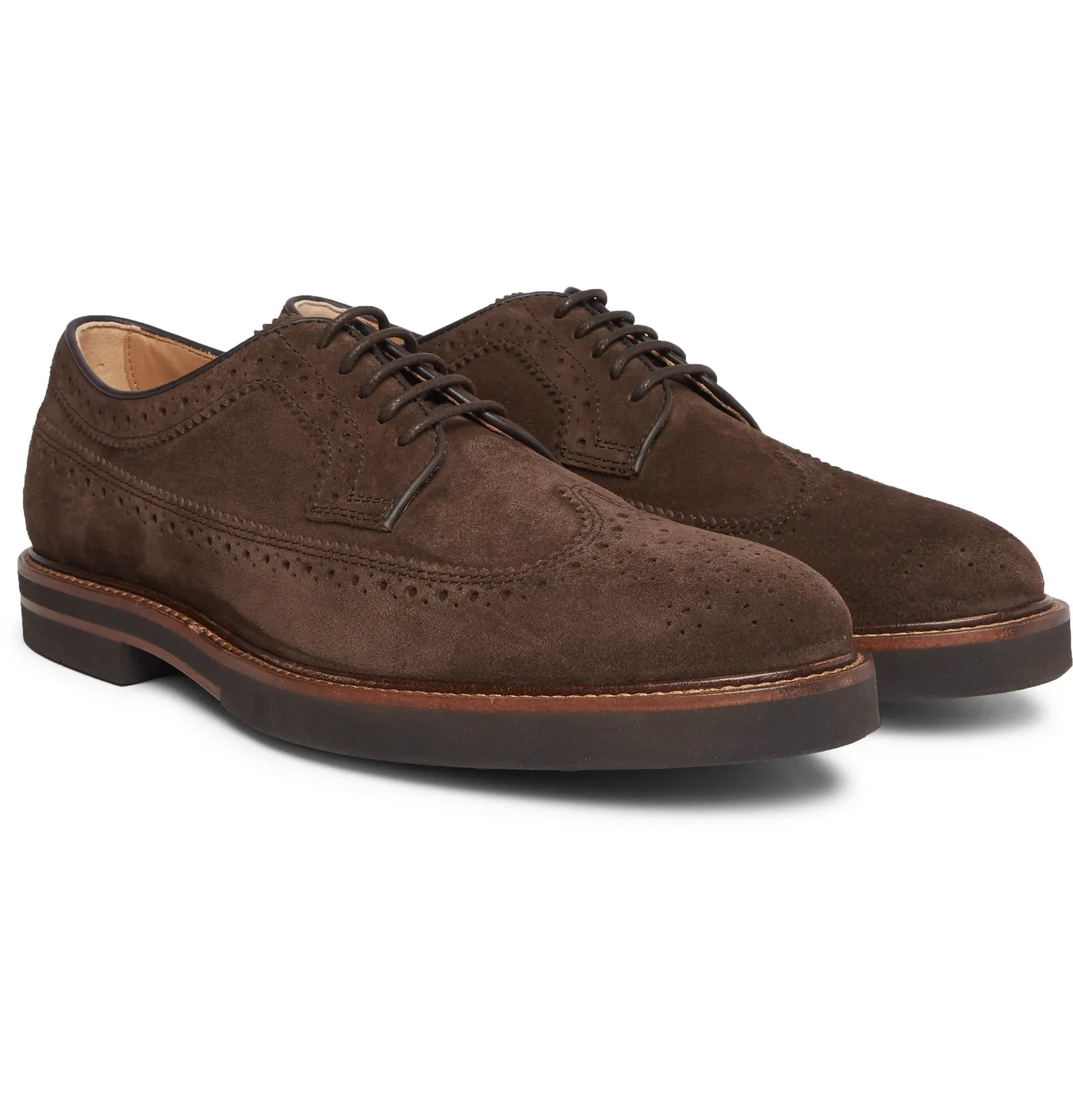 Suede Wingtip Brogues - 2