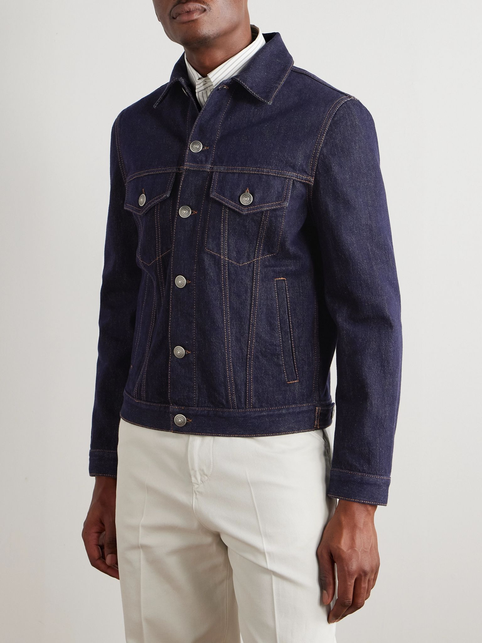 Denim Trucker Jacket Blue - 3
