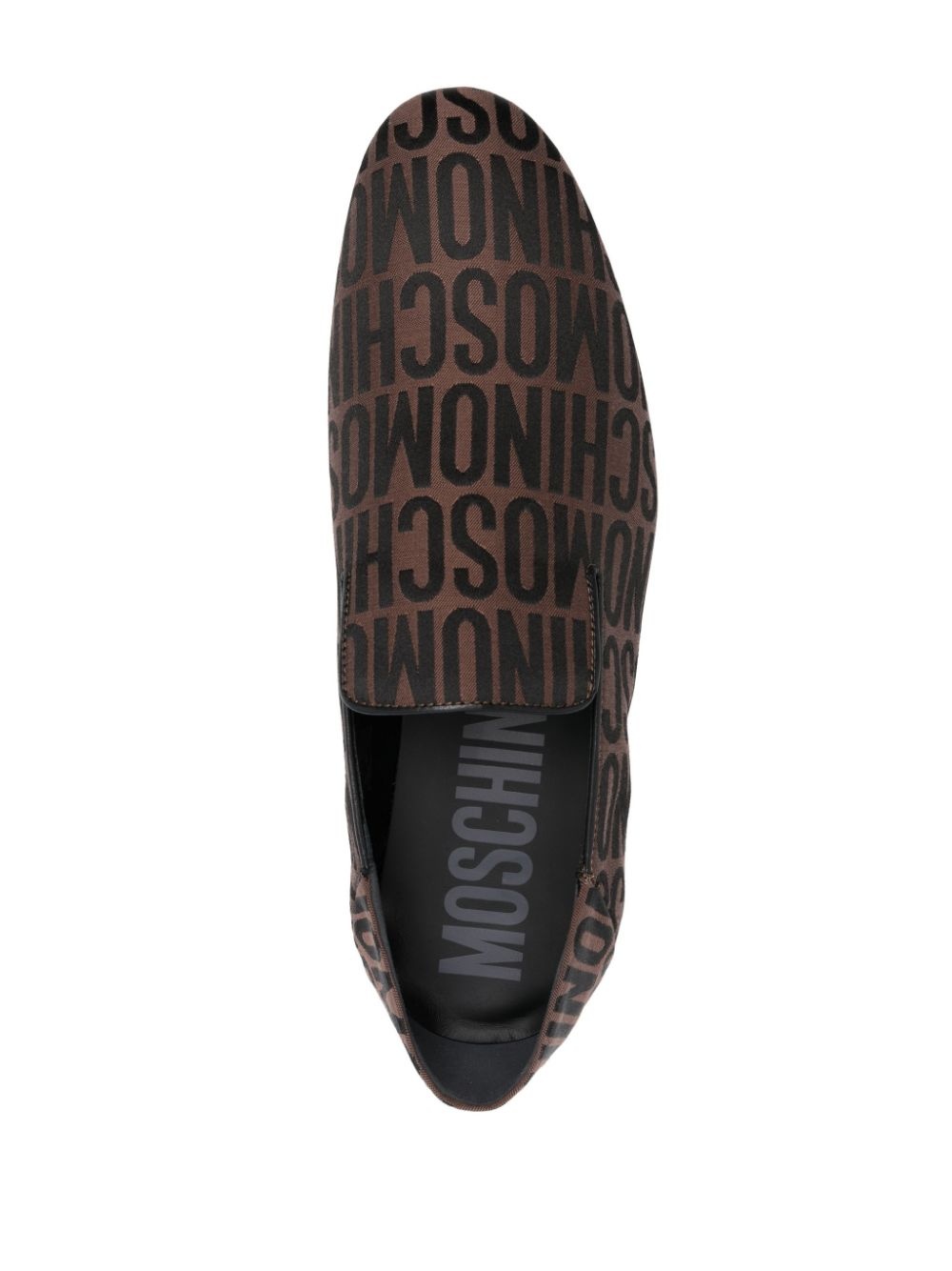 all-over logo-print loafers - 4