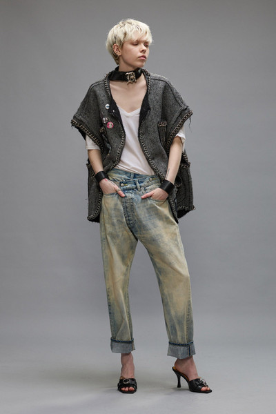 R13 CROSSOVER JEAN - VINTAGE ASH BLUE outlook