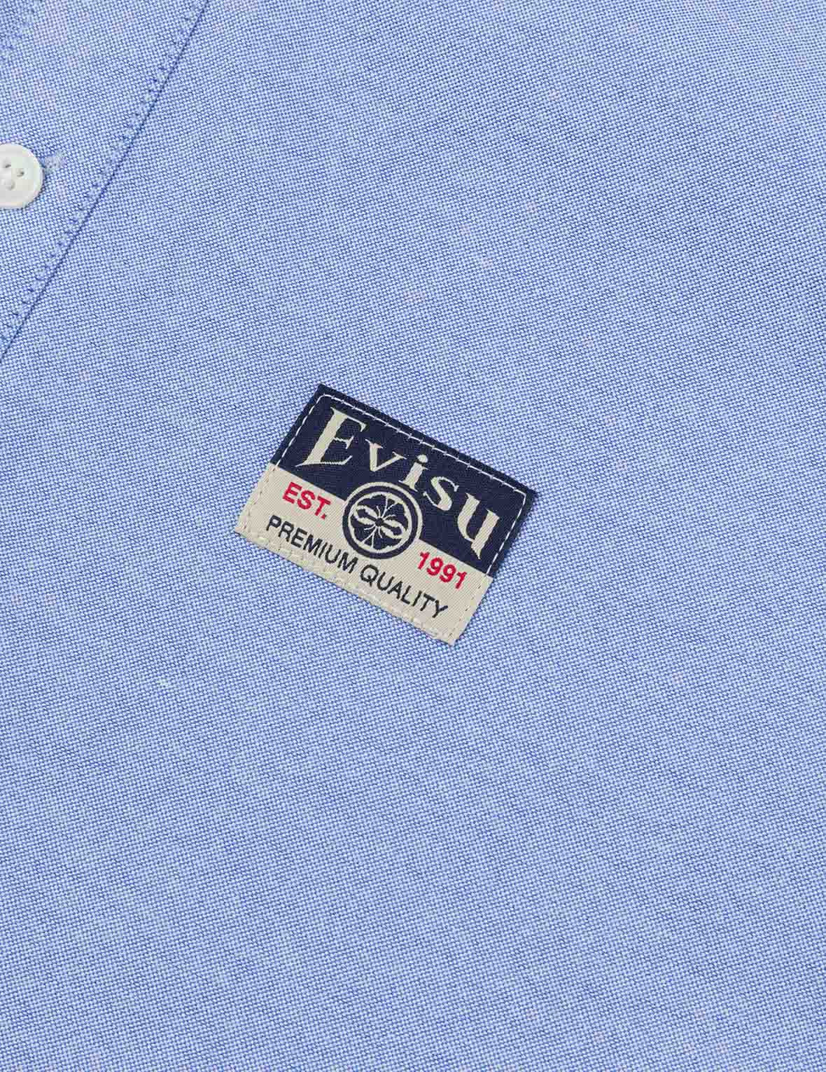 Logo Sashiko and Seagull Print Relax Fit Long-sleeve Shirt - 9