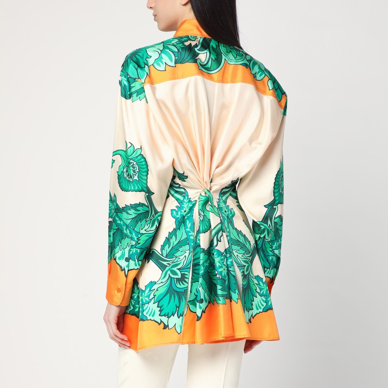 Etro Floral Print Shirt With Knotted Detail Women - 2