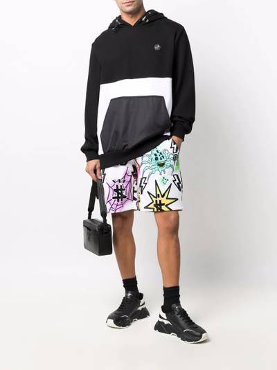 PHILIPP PLEIN graphic-print cotton track pants outlook