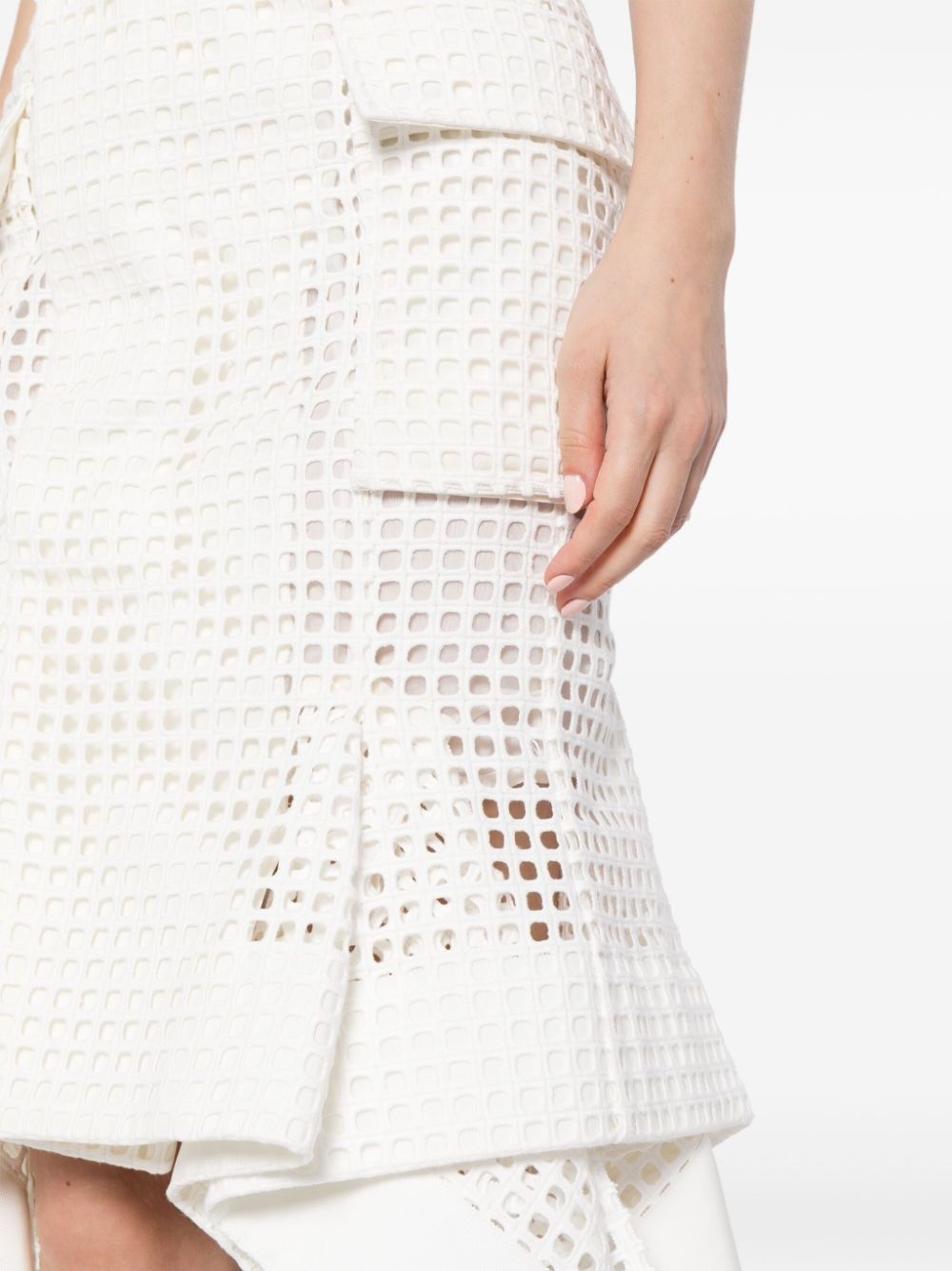 handkerchief cotton midi skirt - 5