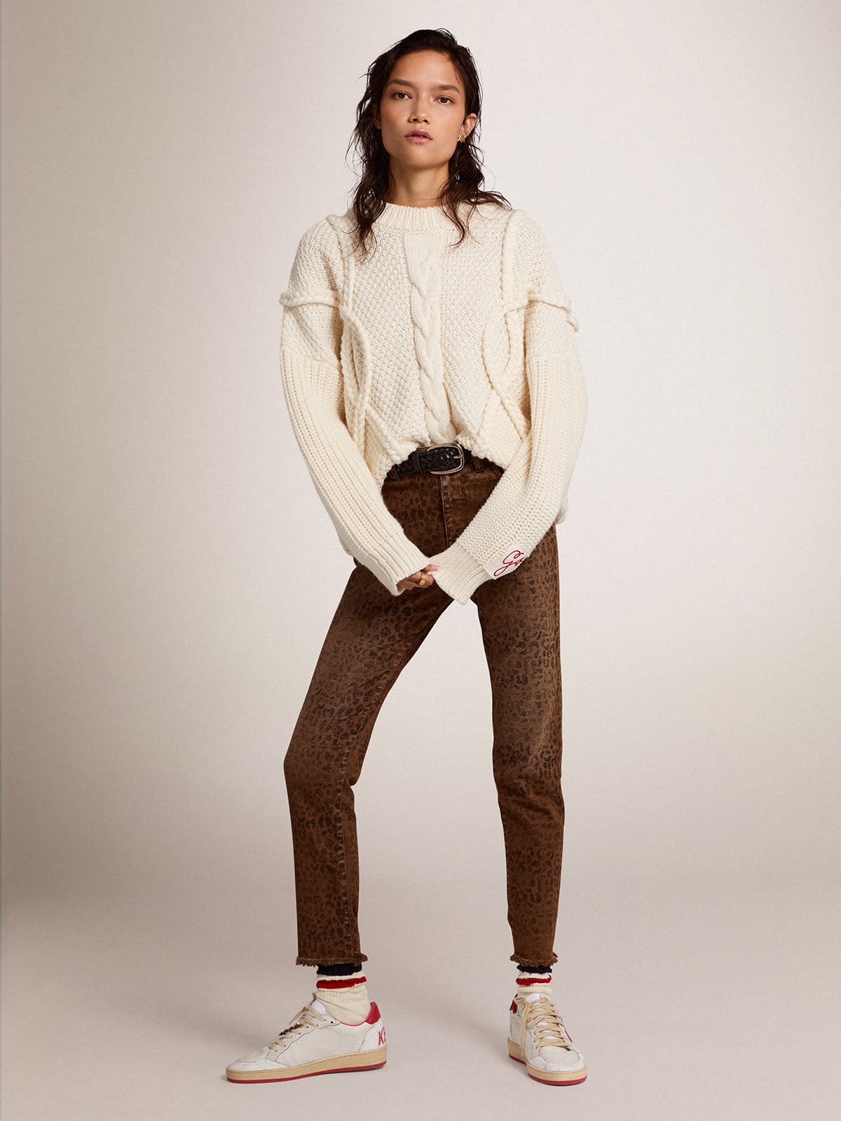 Golden Collection skinny jeans with animal print - 3