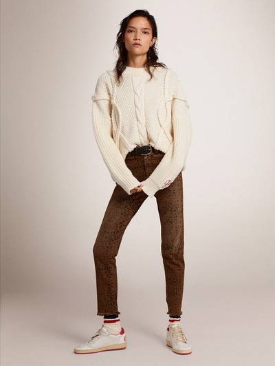 Golden Goose Golden Collection skinny jeans with animal print outlook