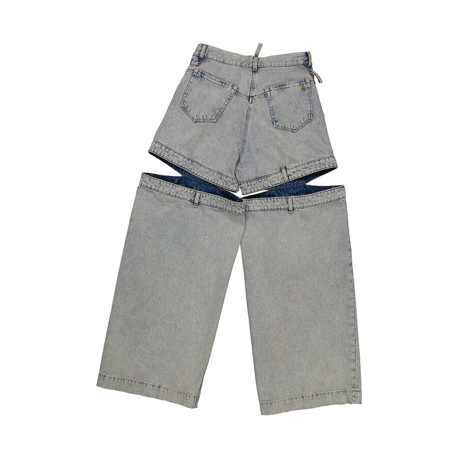 The Attico Ladies Grey Denim Ashton Long Pants - 2