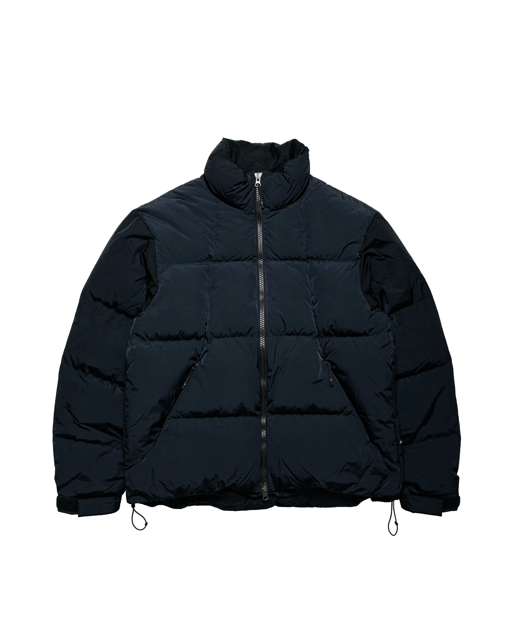 Dope Dyed Ripple Nylon Down Jacket Dark Navy - 1