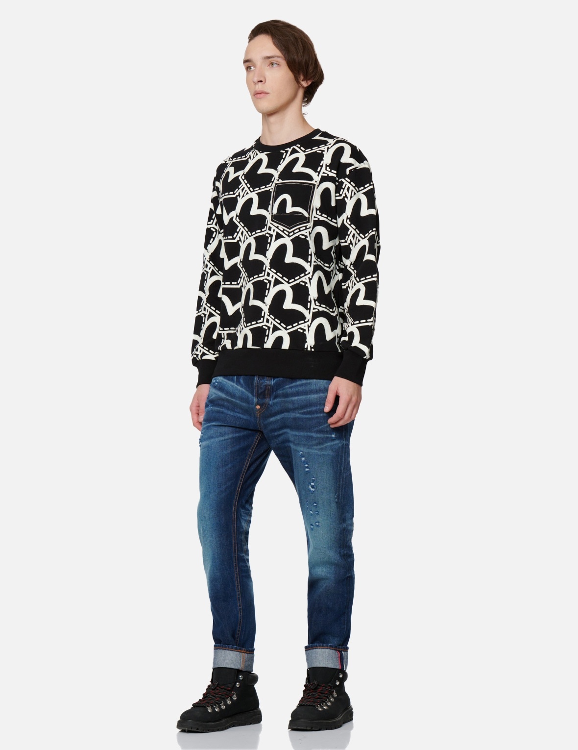 ALLOVER SEAGULL POCKET GRAPHIC PRINT SWEATSHIRT - 3