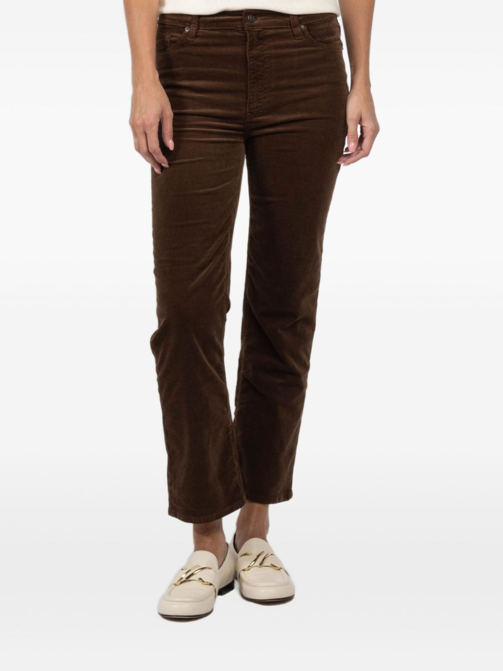 corduroy straight-leg trousers - 4