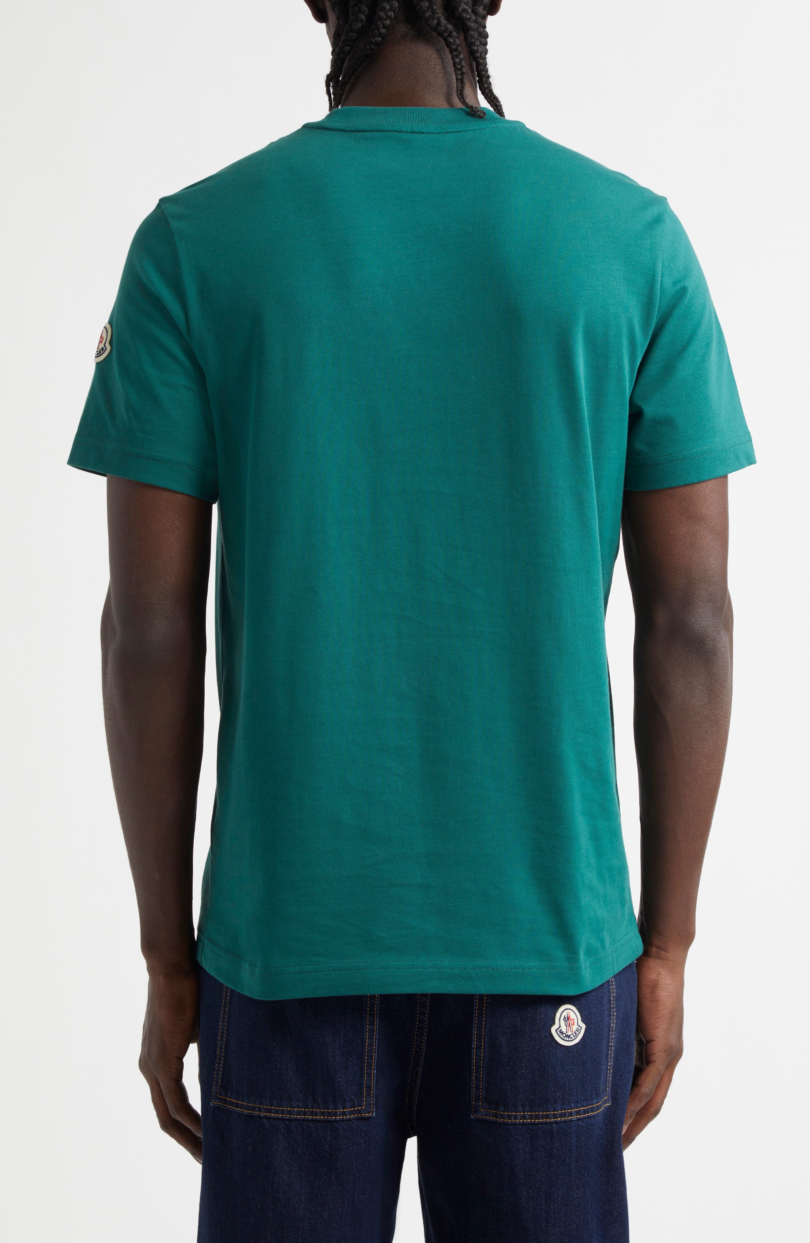 Moncler Logo Patch Cotton Pocket T-Shirt in Botanical Garden at Nordstrom - 2