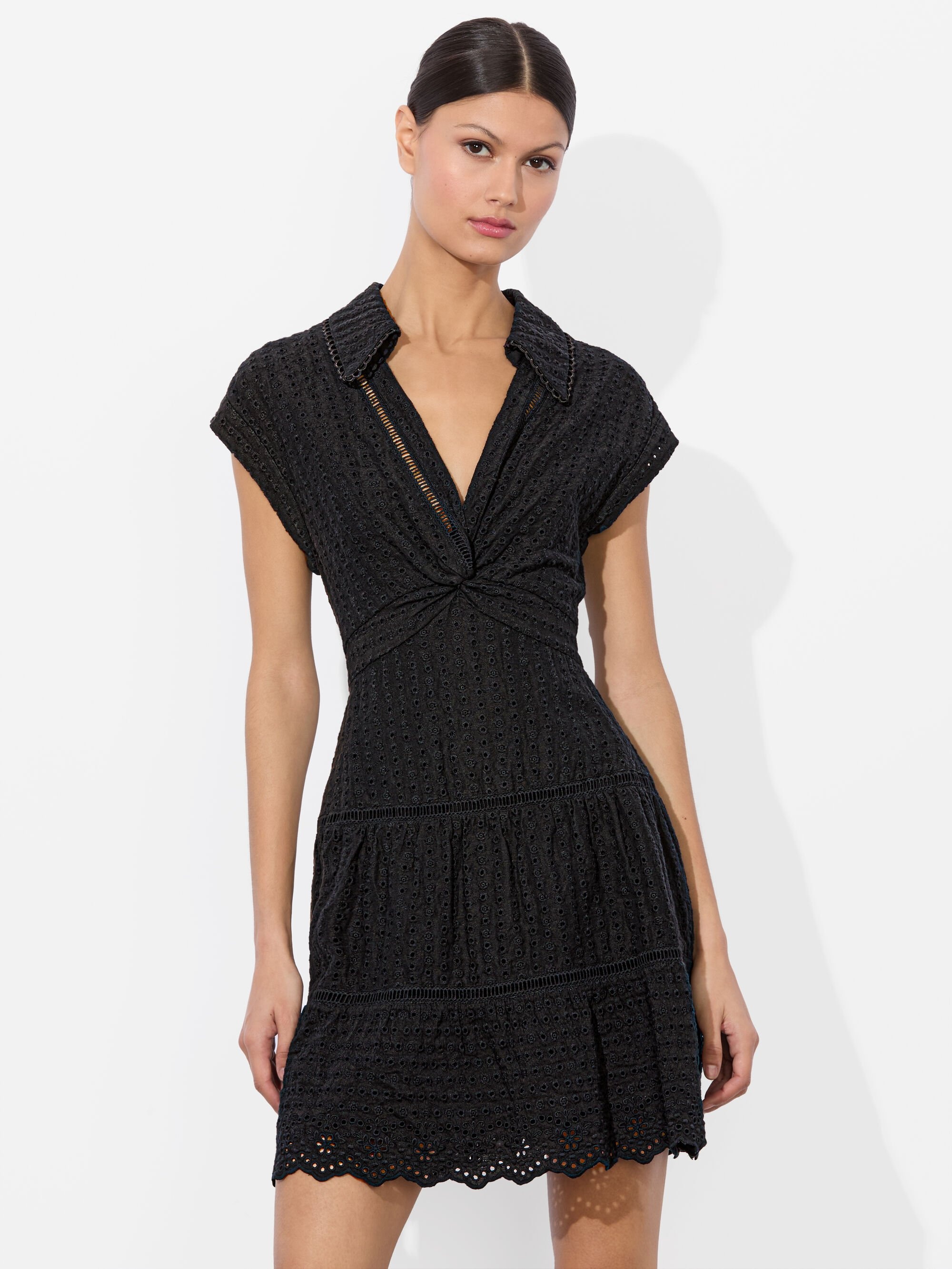 MILA EYELET MINI DRESS - 5