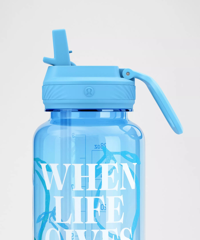 Back to Life Sport Bottle 32oz Straw Lid *Lemons Quote 3