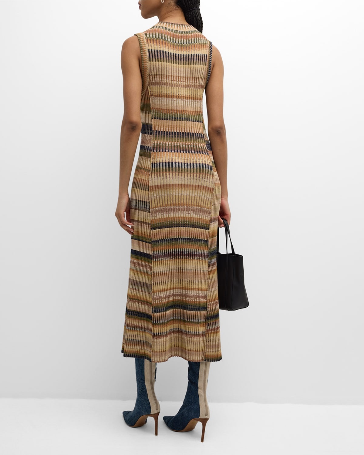 Fairfax Sleeveless Stripe Knit Midi Dress - 4