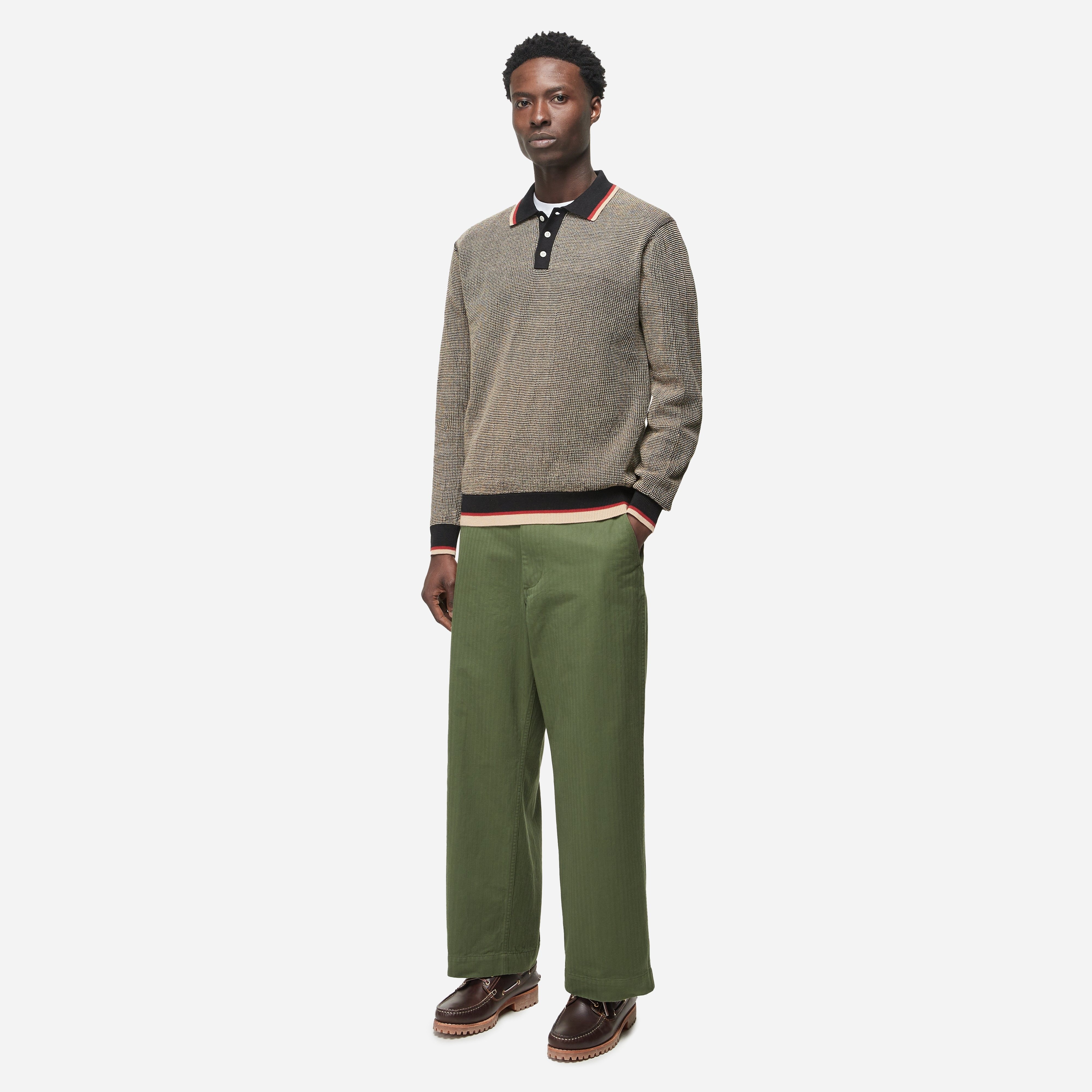 Beams Plus SLAB KNIT LS POLO - 2