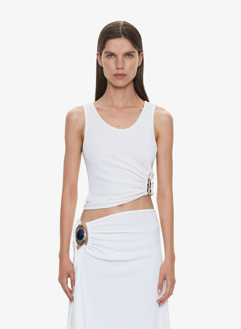 Droplet Crystal Ruched Tank 1