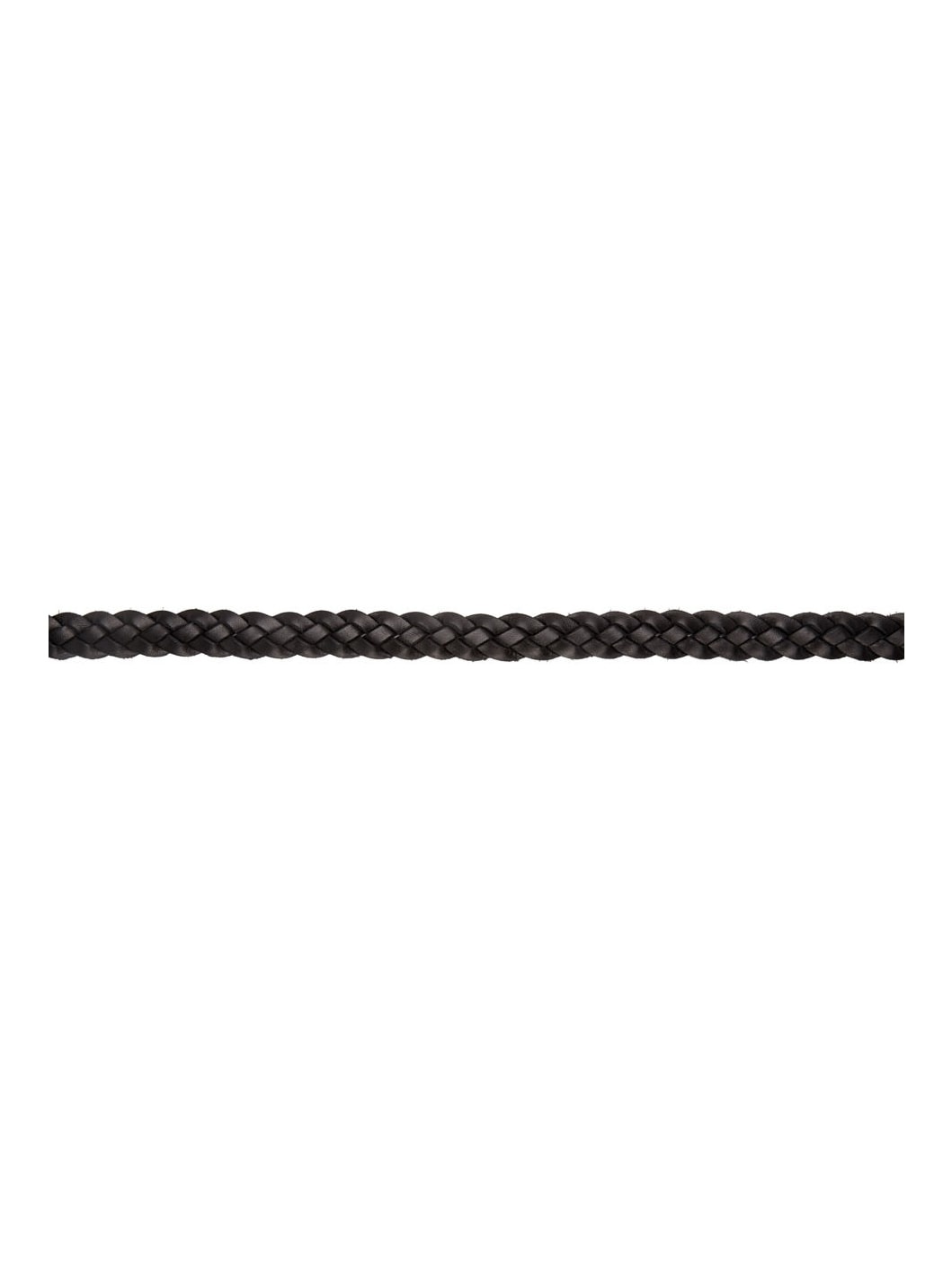 Black Braided Thin Logo Belt - 2