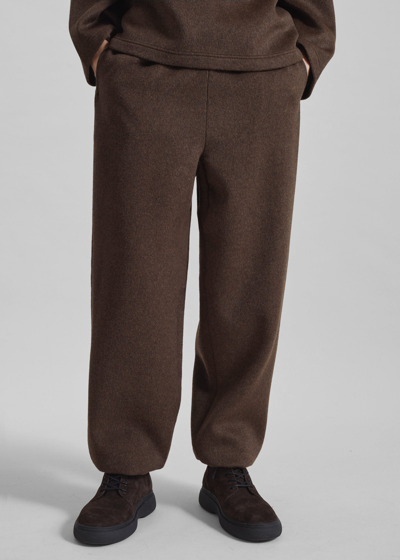 Delancey Wool Joggers - Brown Melange 9