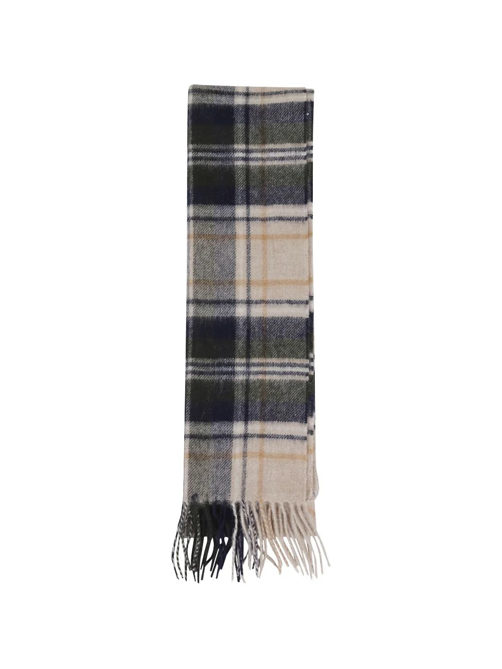 New Check fringed scarf - 1