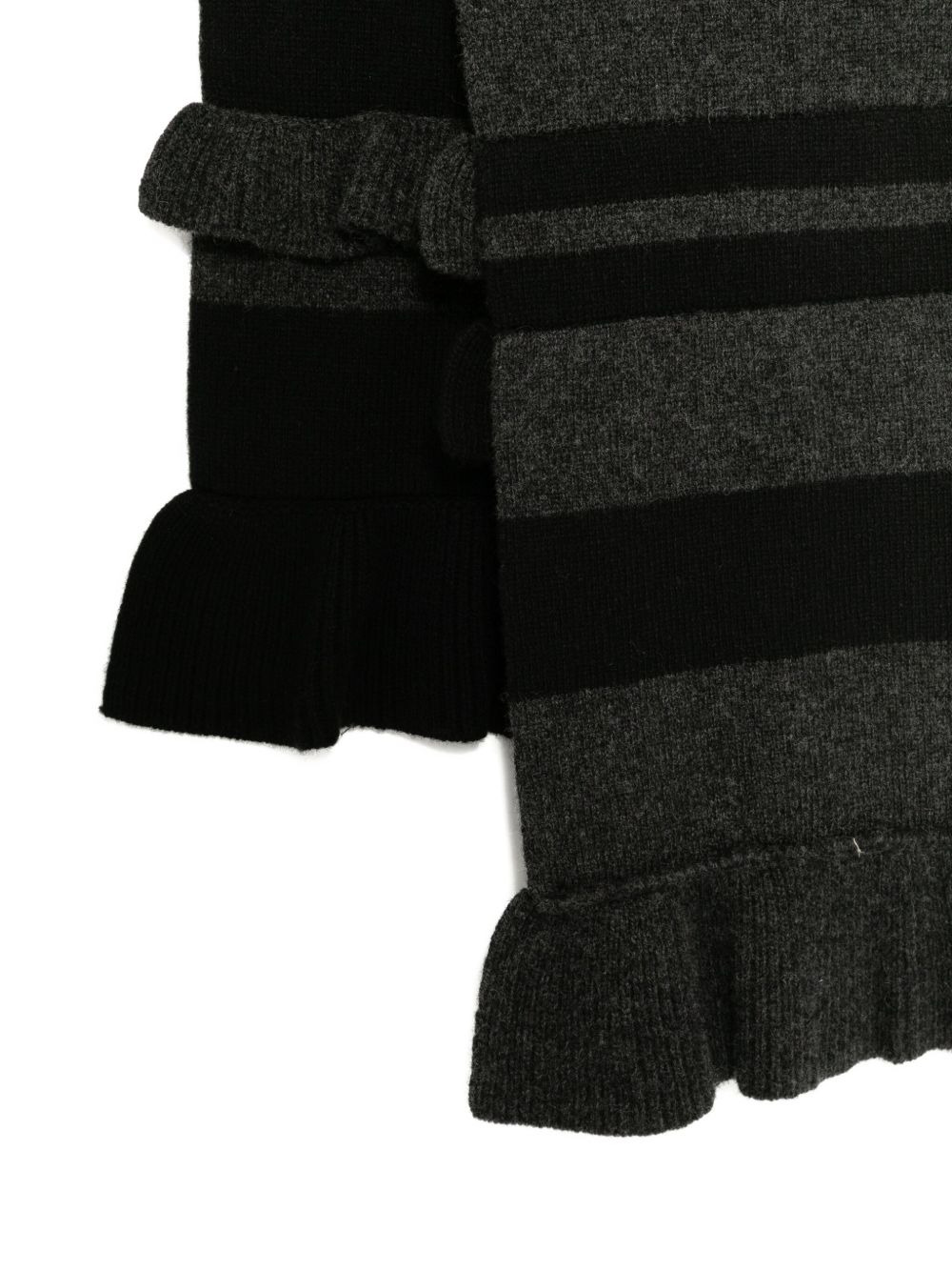 ruffle graphic logo knit scarves - 2