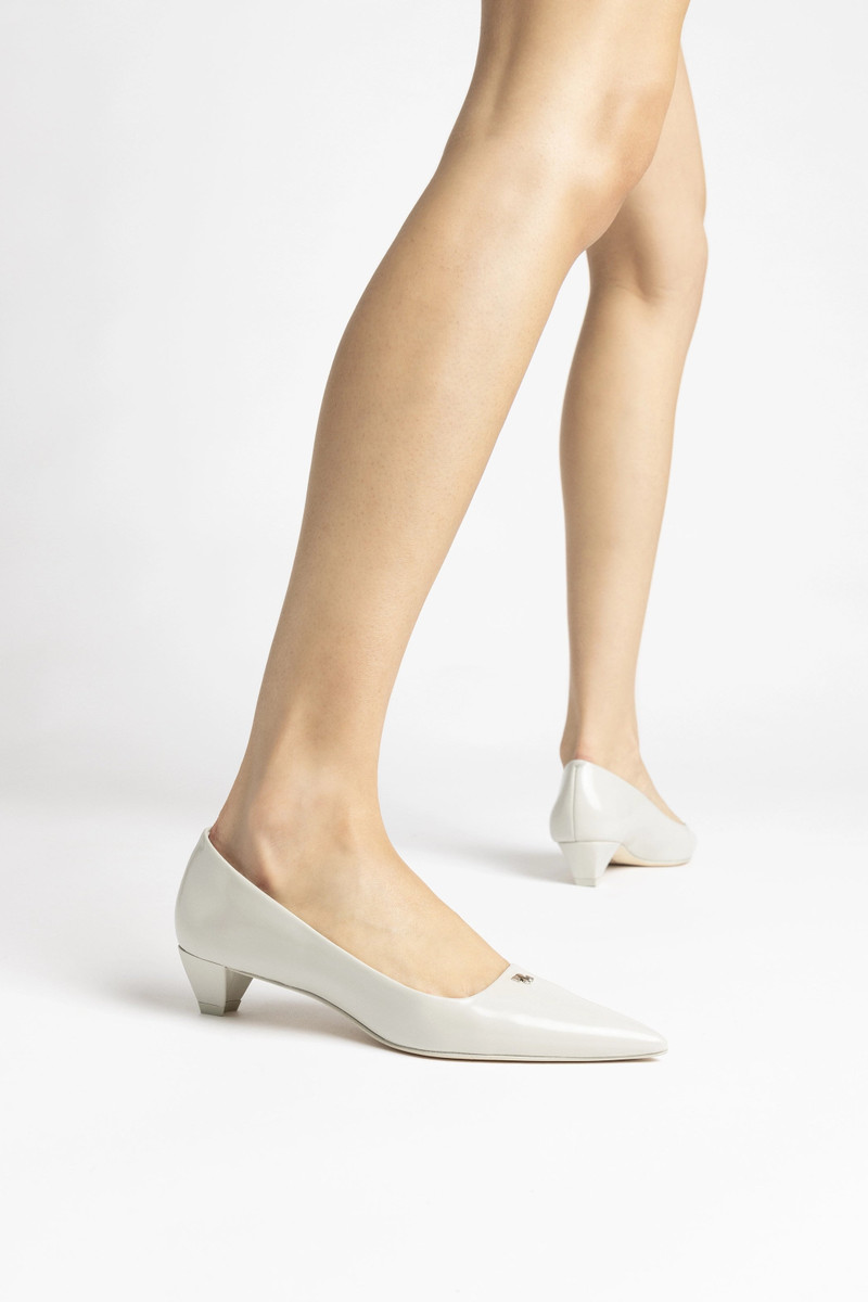 Larroudé Ruth Pump In Gray Box Leather outlook