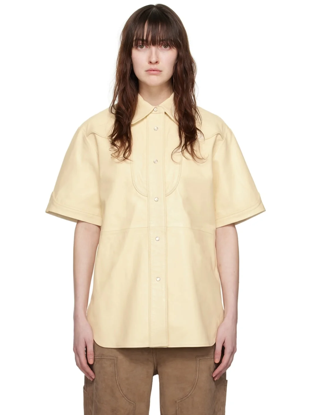 Off-White Saloon Leather Shirt - 1