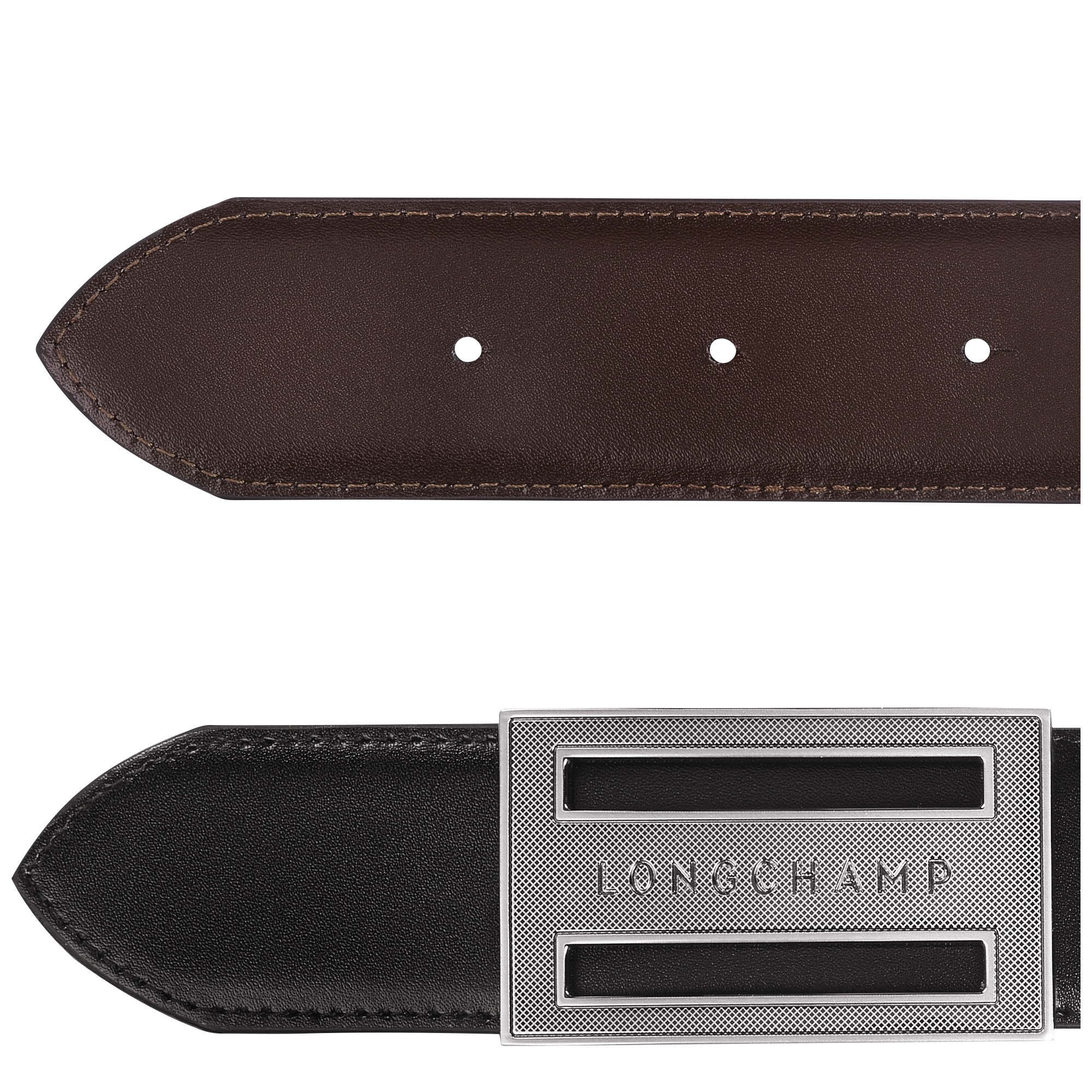 Delta Box Men's belt Black/Mocha - Leather - 2