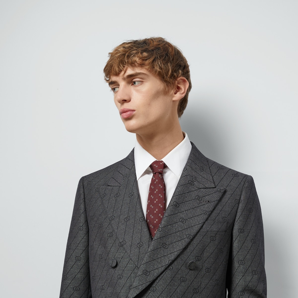 Horsebit silk jacquard tie - 3