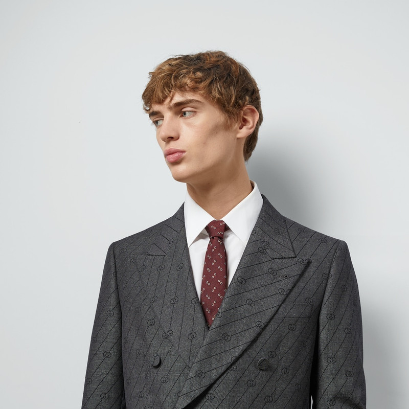 Horsebit silk jacquard tie 3