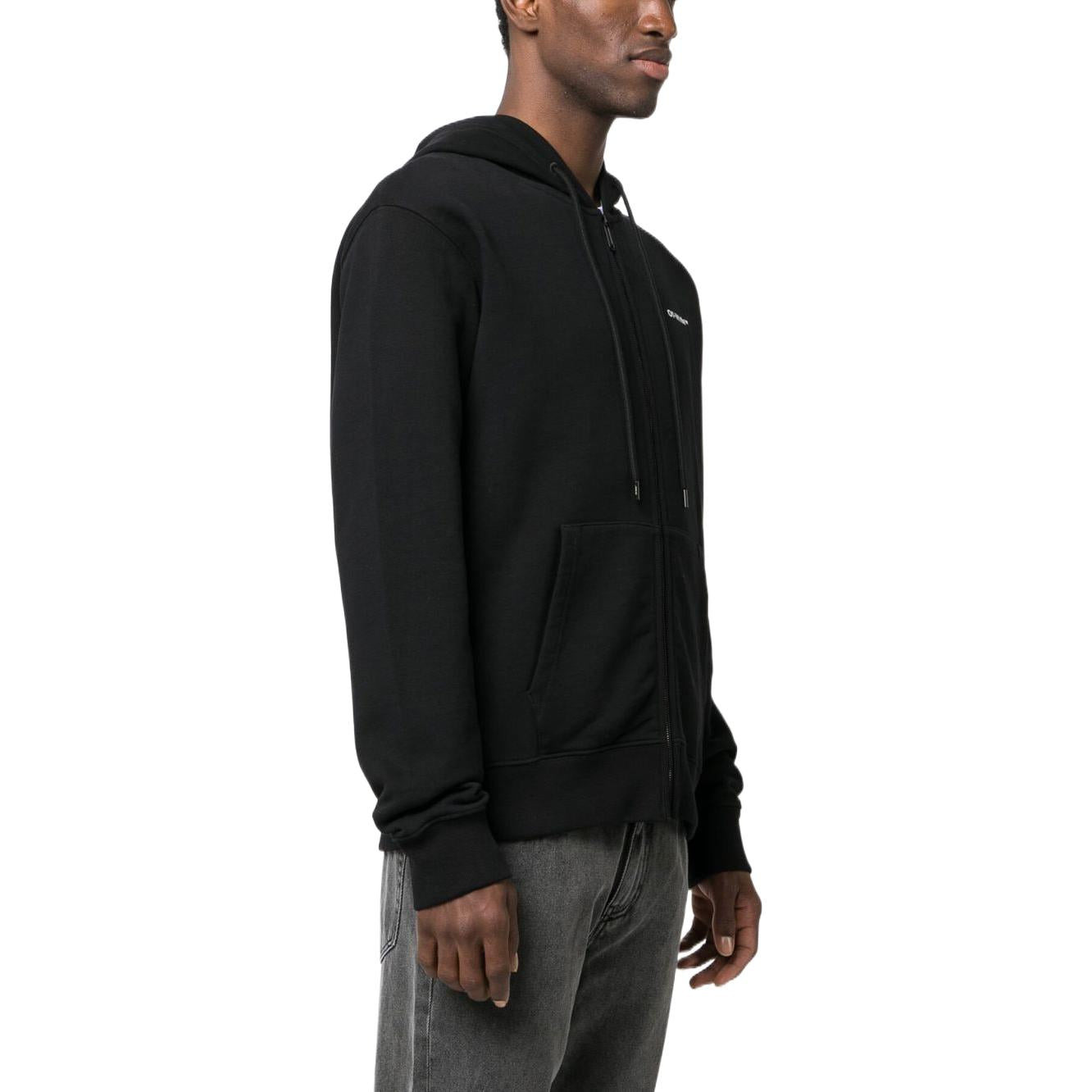 Off-White Wave Diag-Stripe Zip-Up Hoodie OMBE013C99FLE0071001 - 4