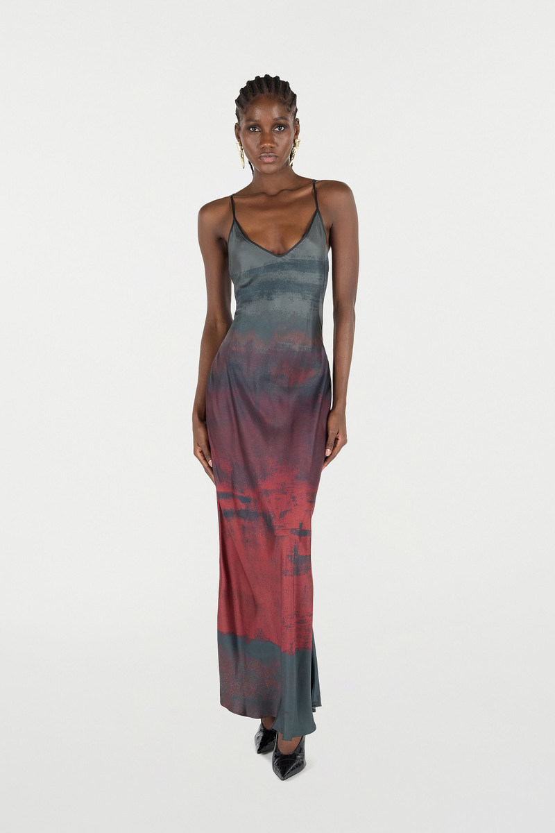 Roberto Cavalli Slip-Style Long Dress with Garment-Dyed Effect outlook