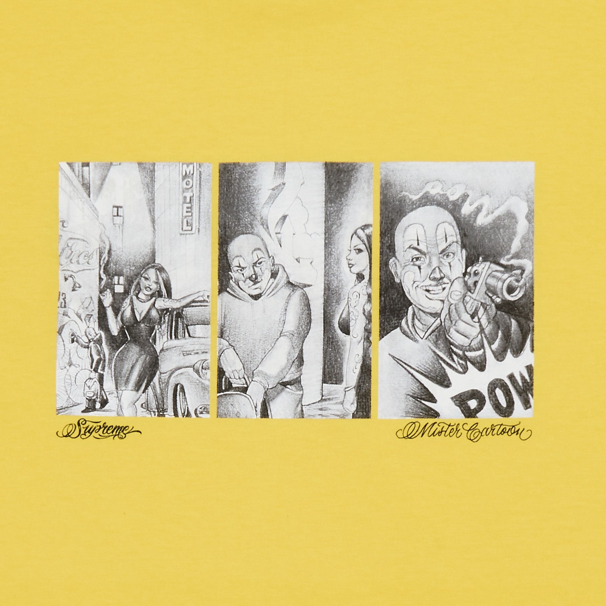Supreme Mister Cartoon Pow Tee 'Yellow' - 2