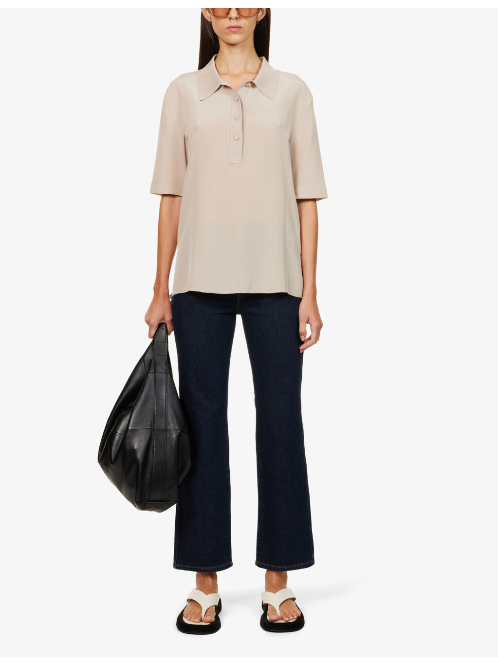 Duke flared cropped stretch-cotton jeans - 2